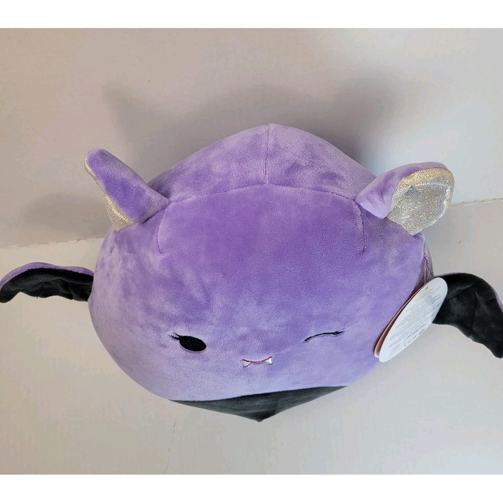 Squishmallows Joldy Purple Bat Plush 9" Halloween Kellytoy Jazwares NWT - Picture 6 of 9